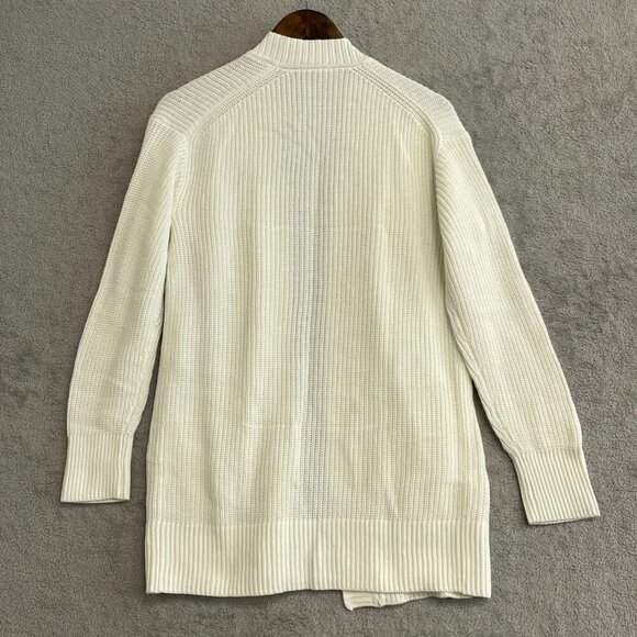 NEW Max & Mia Women's XS Ivory Open Front Cardigan With Pockets 100% Cotton - Picture 4 of 11